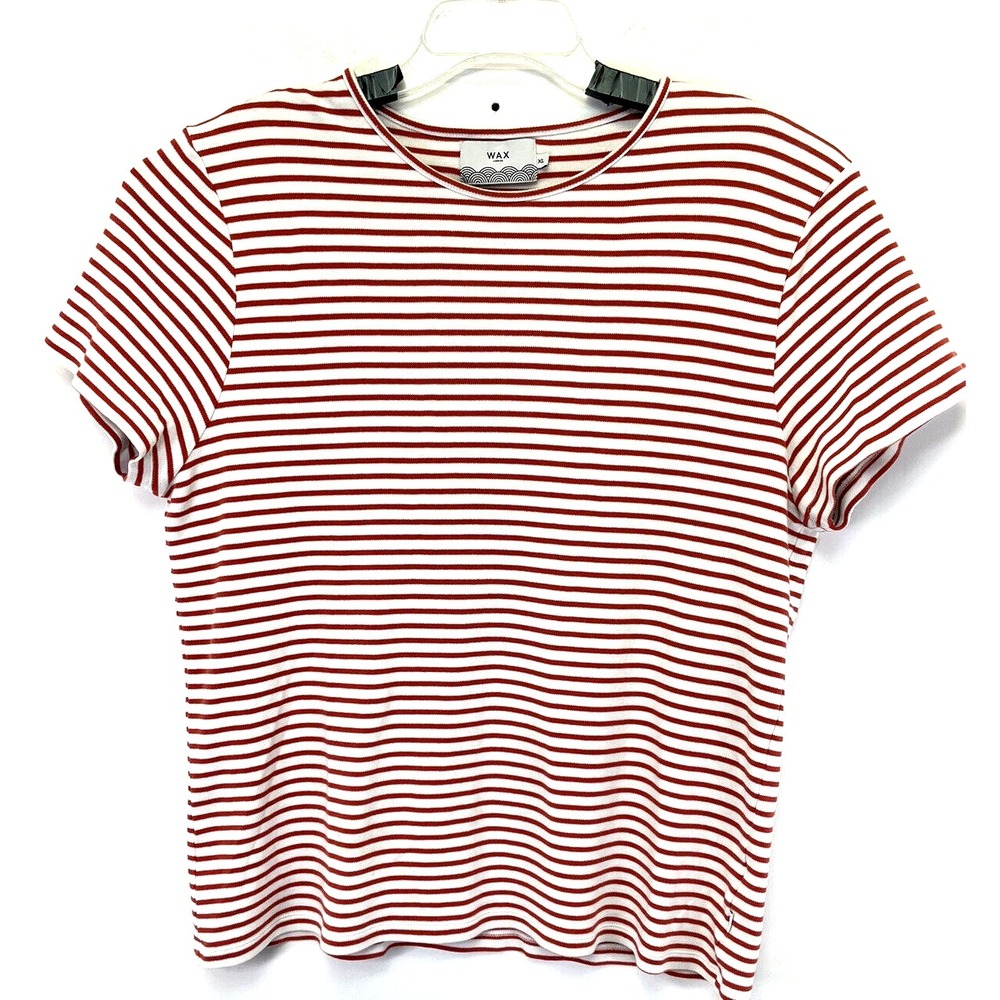Wax‎ London Womens Sz XL Red/White Cowl Neck Knit Pullover Shirt (P17) NW/OTs